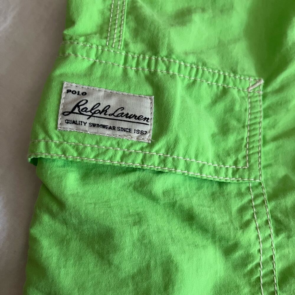 Polo Ralph Lauren Swim Trunks Board Shorts Color Lime Size S - Picture 5 of 8